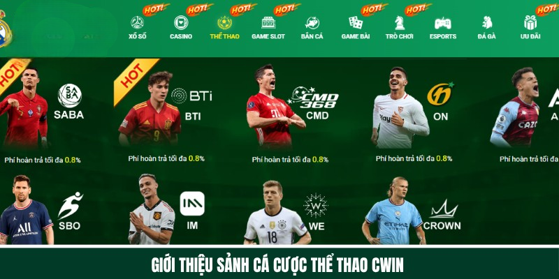 Cá Cược Thể Thao CWIN 100+ Trận Đấu Hấp Dẫn Mỗi Ngày